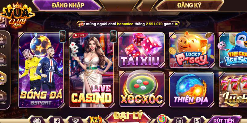 Giao diện cổng game bắt mắt